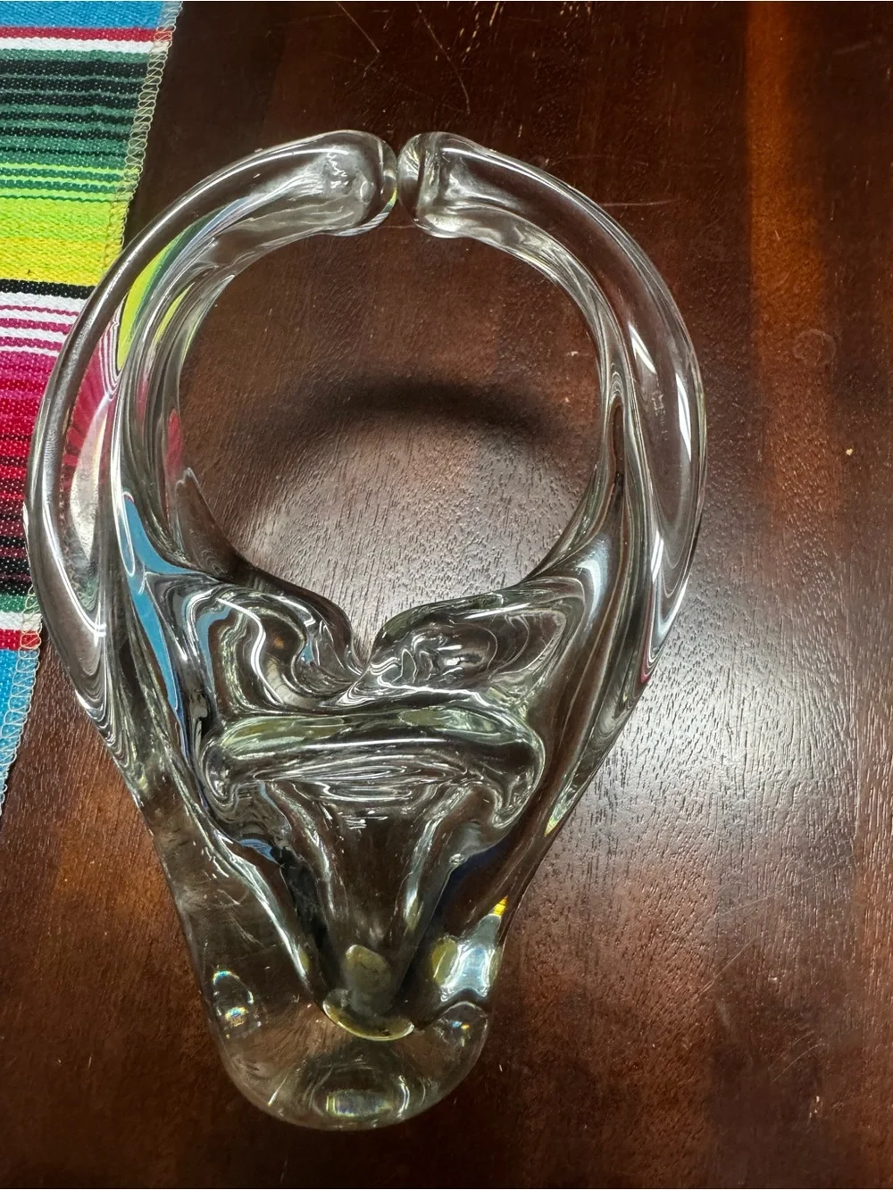 Murano Clear Sculptural Loop Glass Vase